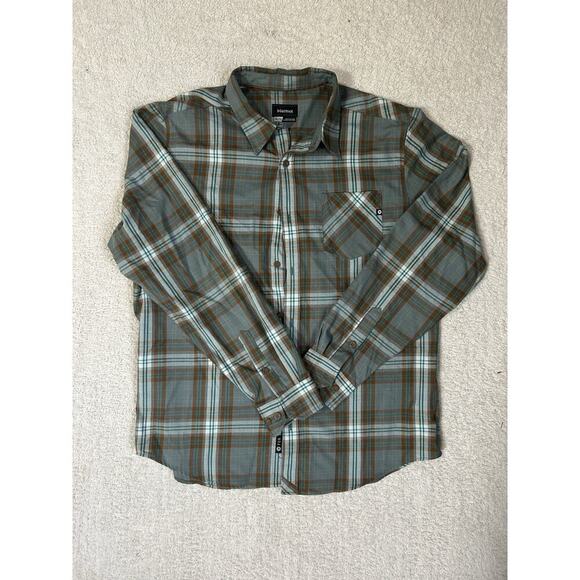 MARMOT - Men's Long-Sleeve Blue Green Plaid Flannel Shirt - Size X-Large - XL - Picture 1 of 8